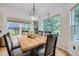 Bright dining room featuring a wood table set with seating for six and many windows with views of the outdoor landscape at 6598 S Telluride St, Aurora, CO 80016