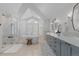 Spa-like bathroom with soaking tub and double vanity at 5320 S Race Ct, Greenwood Village, CO 80121