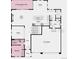 Detailed floor plan showing the layout of the first floor with kitchen, living room, and 3 car garage at 9382 Quaker St, Arvada, CO 80007