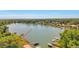 Gorgeous waterfront lot with private dock and boat slips on a serene lake setting at 4790 W Evans Ave, Denver, CO 80219