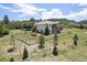 Beautiful two-story home with a fenced in yard and lush green landscaping at 4002 Bell Mountain Dr, Castle Rock, CO 80104