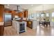 Gourmet kitchen featuring stainless steel appliances, wine fridge, and a breakfast nook with beautiful views at 4002 Bell Mountain Dr, Castle Rock, CO 80104