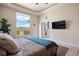 Comfortable bedroom with private outdoor access and scenic views at 4002 Bell Mountain Dr, Castle Rock, CO 80104