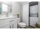 Bathroom featuring updated sink with built in washer/dryer at 10001 E Evans Ave # 72C, Aurora, CO 80247