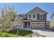 Charming two-story home featuring a stone accents, attached two-car garage and landscaped yard at 4600 Thistle Dr, Brighton, CO 80601