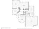 First floor plan layout showcasing the kitchen, Gathering room, office, laundry room, living room, dining room and garage at 10029 Winterthur Ct, Highlands Ranch, CO 80129