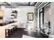 Charming dining area combines open shelving and modern decor to create an inviting and functional space at 2100 16Th St # 405, Denver, CO 80202