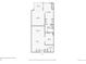 Detailed floor plan highlighting the layout of the main bedroom, living room, kitchen, and balcony at 1401 Wewatta St # 308, Denver, CO 80202