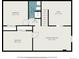 Upstairs floorplan showing bedrooms, bathroom, hall, room, and recreation room with dimensions at 7691 Osage St, Denver, CO 80221