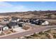 Birds-eye view of the neighborhood, homes, and open land in the surrounding area at 4585 Mesa Top Dr, Monument, CO 80132