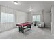 Game room featuring a red pool table, contemporary decor, and recessed lighting at 4585 Mesa Top Dr, Monument, CO 80132