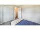 Well-lit bedroom with closet space and neutral walls at 404 Raspberry Ln, Monument, CO 80132