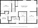 Floor plan of the basement, including a recreation room, utility, bar, and bedroom at 6627 Eaton St, Arvada, CO 80003