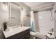 Updated bathroom with a large vanity and a shower/tub combo at 14590 E 2Nd Ave # 304B, Aurora, CO 80011