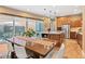 Modern kitchen with a center island seamlessly connects to the outdoor patio at 2429 S Orchard St, Lakewood, CO 80228