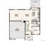 Main level floor plan featuring open kitchen, dining room, great room, and two-bay garage at 14400 Heritage Dr, Mead, CO 80504