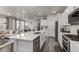 Gourmet kitchen with stainless steel appliances, white cabinets, and open floor plan at 1126 S Yampa St, Aurora, CO 80017