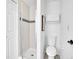 Full bathroom with a glass door shower and modern toilet at 4670 E Euclid Cir, Centennial, CO 80121