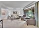 Sunlit living room with neutral carpet, large windows, and comfortable seating for modern living at 4670 E Euclid Cir, Centennial, CO 80121