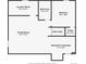 Basement floor plan showing the layout of the laundry room, bathroom, Gathering room and bedroom at 3550 Magnolia St, Denver, CO 80207