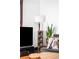 Living room with modern entertainment system, featuring high end sound system, and comfortable seating at 3737 Jason St, Denver, CO 80211