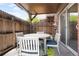 Covered patio with furniture for outdoor dining and relaxation at 3855 S Monaco St # 166, Denver, CO 80237