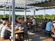 Patio dining on elevated deck overlooking a lake, perfect for social gatherings at 1612 Wolff St, Denver, CO 80204