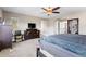 Large primary bedroom with a ceiling fan and comfortable furnishings at 4236 Frederick Cir, Longmont, CO 80503