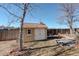 Yard and shed with a weather vane at 1123 S Biscay St, Aurora, CO 80017