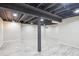 Unfinished basement showcasing neutral walls, modern flooring, and painted ceiling at 7866 S Valentia Way, Centennial, CO 80112