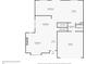 Main floor plan showcasing an open layout with a kitchen, living room, dining room, and garage at 7866 S Valentia Way, Centennial, CO 80112