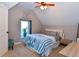 Well-lit bedroom featuring a ceiling fan and a blue blanket on the bed at 1322 Kalamath St, Denver, CO 80204