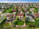 Expansive aerial view of a suburban neighborhood with well-maintained lawns and diverse home styles at 11945 S Saunter Ln, Parker, CO 80138