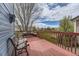 Spacious backyard deck with seating, perfect for entertaining outdoors at 10987 Cannonade Dr, Parker, CO 80138