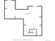 Floor plan highlighting the unfinished basement and staircase, and storage room at 740 Meadowlark Dr, Erie, CO 80516