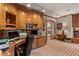 Spacious office with custom wood built-ins and granite countertops at 24768 Foothills N Dr, Golden, CO 80401