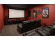 A cozy home theater with plush seating, a large screen, and immersive sound, perfect for movie nights at 4305 Red Rock Dr, Larkspur, CO 80118