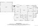 First floor layout featuring a kitchen, dining room, living room, and primary bedroom suite at 4305 Red Rock Dr, Larkspur, CO 80118