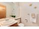 A charming bathroom with a decorative mirror and bright lighting at 10233 Silver Maple Cir, Highlands Ranch, CO 80129