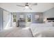 Bright primary bedroom with multiple windows, a ceiling fan, and neutral tones at 2773 S Macon St, Aurora, CO 80014