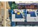 Overhead view of a house rooftop deck with outdoor seating and landscaping at 2044 N High St, Denver, CO 80205