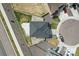 Aerial view of a house with a dark roof surrounded by gravel landscaping at 2201 Monte Vista St, Fort Lupton, CO 80621