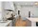 Gourmet kitchen showcasing stainless steel appliances, tile backsplash, and a large island with seating at 2475 S Adams St, Denver, CO 80210