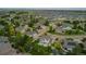 Aerial view of a residential neighborhood with mature trees and well-maintained homes at 5286 Rustic Ave, Firestone, CO 80504