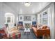 Bright living room with fireplace and comfortable seating at 2236 Jasmine St, Denver, CO 80207