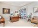 Well-appointed home office with custom built-in bookshelves at 2200 S University Blvd # 514, Denver, CO 80210