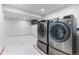 Basement laundry room with modern washer and dryer at 5454 Clay St, Denver, CO 80221