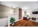 Inviting living room with hardwood floors, neutral walls, and stylish furnishings at 245 Main St, Broomfield, CO 80020