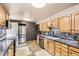 Well-lit kitchen with sleek stainless steel appliances and ample counter space at 8375 W 17Th W Ave, Lakewood, CO 80214