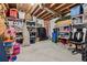 Unfinished basement with shelving for ample storage space at 25148 E Lake Pl, Aurora, CO 80016